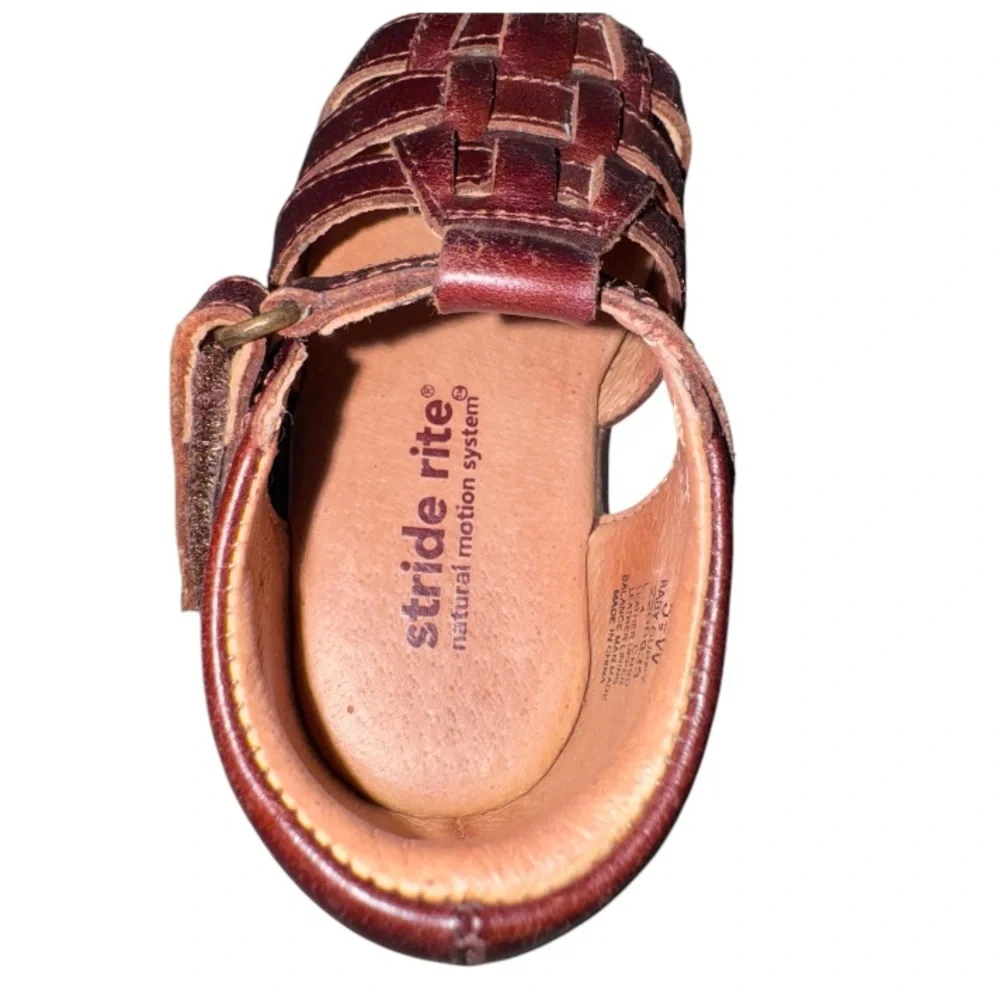 STRIDE RITE baby Guppy Lea  fisherman sandals boys shoes size 5.5 wide